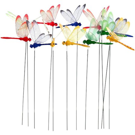 24 kpl Vihreitä Kodin Sisustus Puutarha Sudenkorento Tikkuja Kasviruukku Sudenkorento Koriste Puutarhatikut