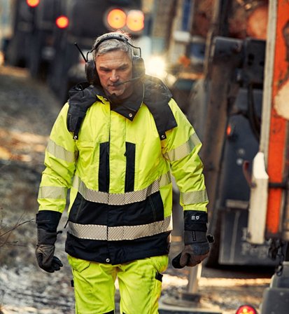 Fristads Herr Varsel Airtech skaljacka 4515 GTT, klass 3, Varsel Gul/Svart