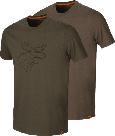 Härkila Men ́s Härkila Graphic T-Shirt 2-Pack Men short-sleeved sweaters Green M