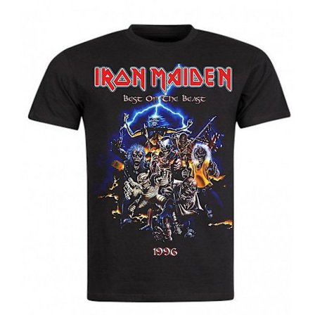 Vintage Rock Musta T-paita Iron Maiden Best Of The Beast