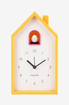 Karlsson - Väckarklocka Modern Cuckoo - Gul - Väggklockor & bordsur - Från Homeroom