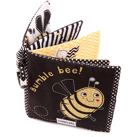 Tyst bok, mjuka baby första boken Crinkle Cloth Baby Boo