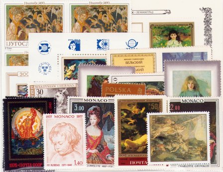 Maleri - Frimærkepakke - Postfrisk