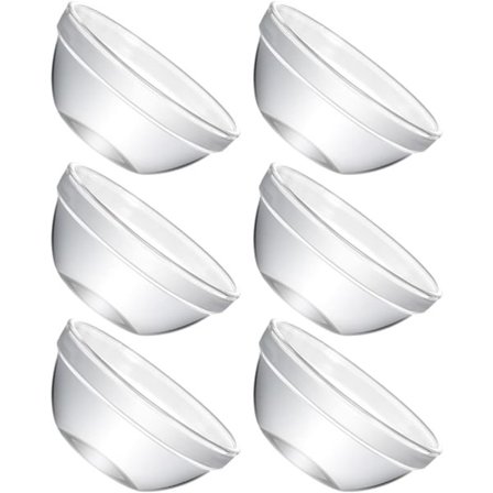 Galaxy-sett med 6 glasskåler, 2,3 x 1,1 tommers mini-forberedelseskåler, stapelbare serveringsskåler i glass for kjøkkenforberedelser