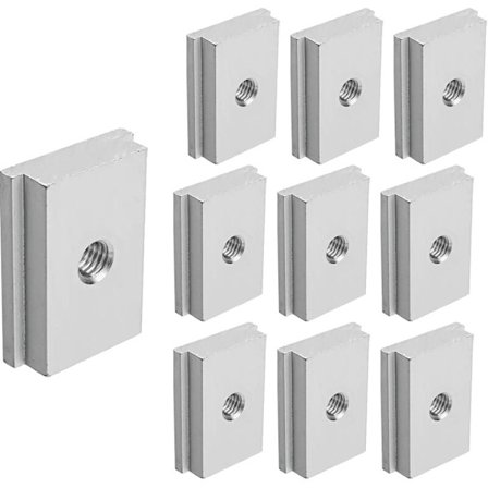 10 stk. M6 T-spor møtrik T-spor glide møtrik til træbearbejdningsværktøjsspor fastgørelseselement