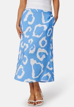 Object Collectors Item Objjacira Mid Waist Skirt 40 Blue/White Midi nederdele Dam