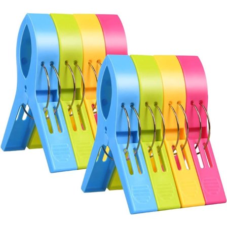 Klyper - Strandklyper - Holdbare - Store - Plastklyper - Fargerike - Håndkleklyper