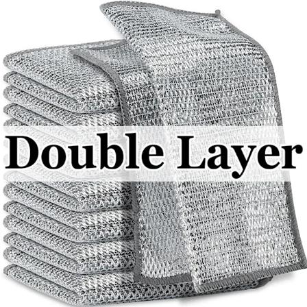 100/1 stk Ståltråd Rengøringsklude Dobbeltsidet Hjem Køkken Gryde Pander Opvaskklude Vask Opvask Klud Håndklæder Rengøringsværktøjer Engros Double 