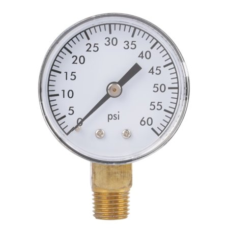 0-60psi Manometer til trykmåling af vand, luft og olie, NPT 1/4 tomme