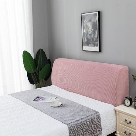 Enfärgad stretchig sänggavelskydd Dammskydd för Queen Ki