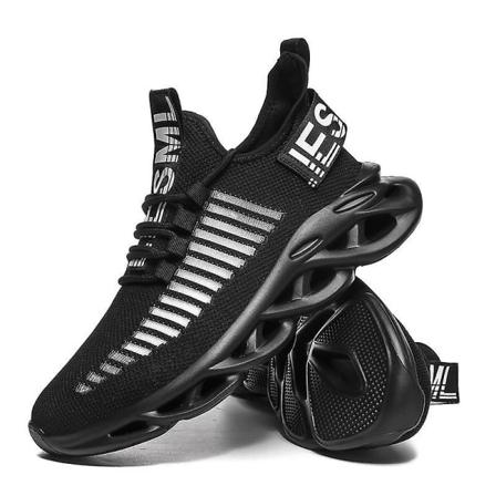Sommarsport joggingskor, utomhus lätta ventilerande sneakers Black 8