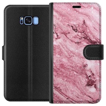 Samsung Galaxy S8 Tegnebogsetui Glitter Marmor