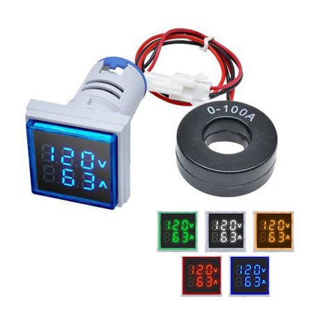 AC 50-500V AC 6-100 neliö/ound LED digitaalinen volttimittari ampeerimittari 220V 0-100A jännite