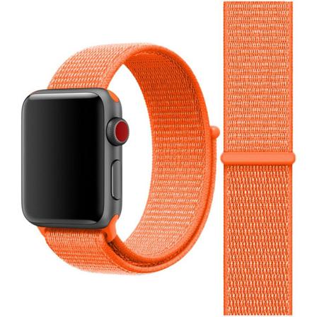 För Apple Watch 38/40mm Nylon Loop Med Kardborreknäppning Orange