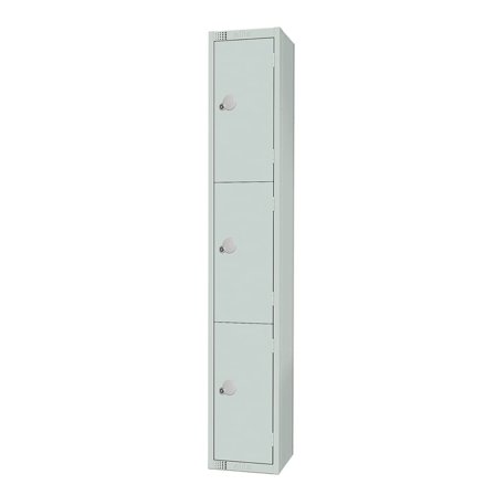 Elite locker, 3 door, 1800x300x300 mm, grey