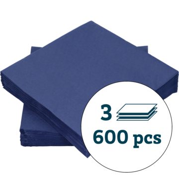Serviett 3-Lag Blå 40x40cm