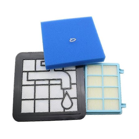 Tvättad Skumfilterset för Philips Power Pro Compact Fc9331/09, Fc9332/09, Fc8010/01, Fc8010 Dammsugare DB