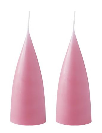 Hand Dipped C -Shaped Candles, 2 Pack Home Decoration Candles Block Candles Vaaleanpunainen Kunstindustrien
