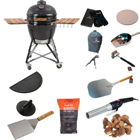 Kamado sumo stora grillpaketet, svart kolgrill | Utematlagning > Grillar > Kamadogrillar | Bagaren och Kocken