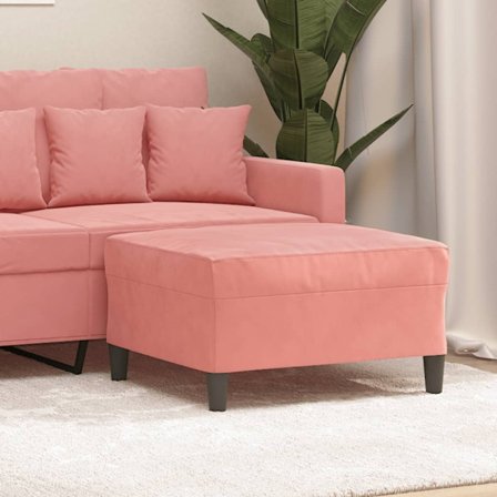 Fotpall Rosa 70x55x41 cm sammet
