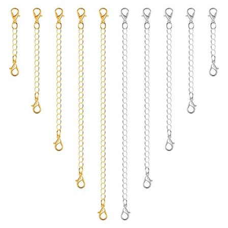 10 stk. Halskædeforlængere Premium Smykker Armbånd Fodlænke Forlængere