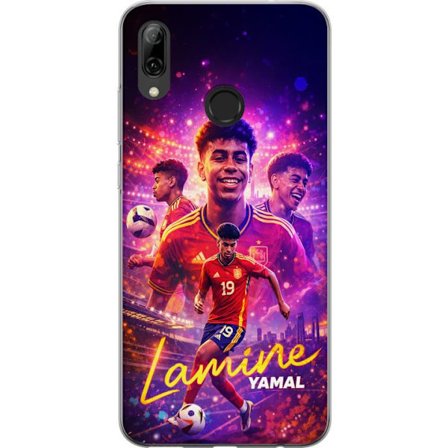 Yhteensopiva Puhelinkuori Huawei Huawei P smart 2019 Lamine Yamal jalkapallo juliste Espanjan maajoukkueen pelipaidassa dynaamisella liikkeellä, vär