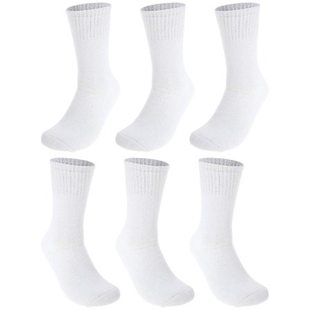 6 stk. ensfarvede varme strømper tykke bomuldsstrømper sovestrømper