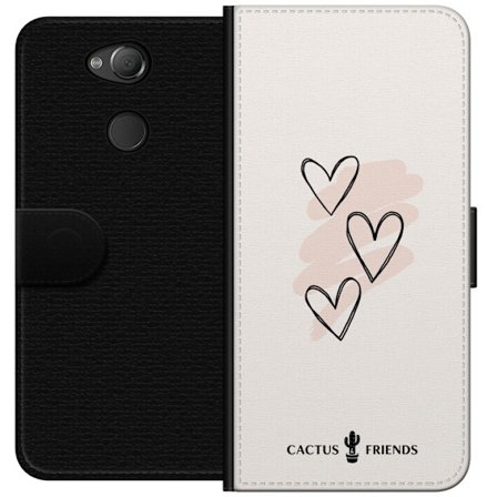 Yhteensopiva Lompakkokotelo Sony Sony Xperia XA2 Cactus and Friends - Soft Romance Sketch