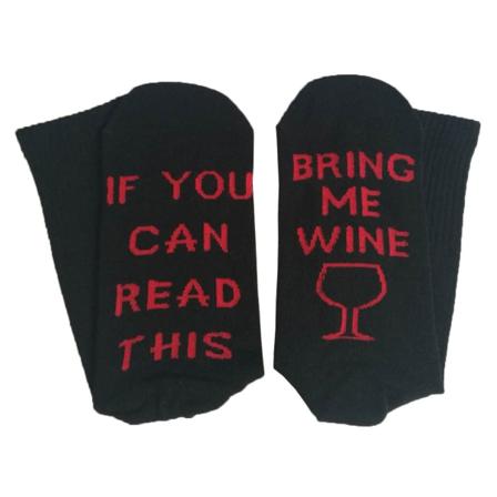 3 Double Trendy Beer Printed aikuisten miesten ja naisten sukat, jos CAN lukea tämän sarjan BRING ME WINE Average Size