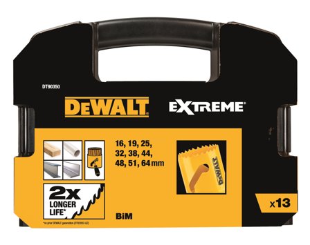 Dewalt DT90350-QZ Hullsagsett for tre, metall og plast, 13 deler, Maskintilbehør & forbruk