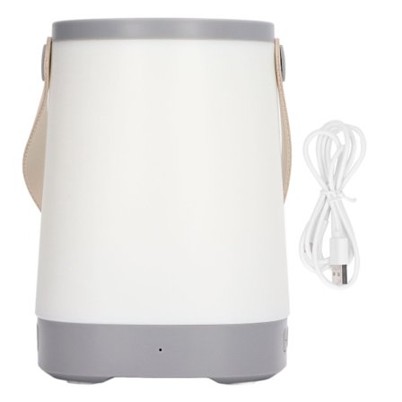 USB Genopladelig Natlampe til Børneværelse 1800mAh Håndholdt Design med Silikonepude PU Læder ABS Grå