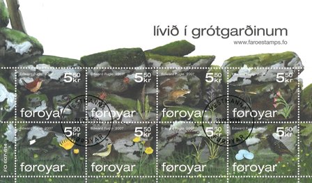 Færøerne 2007 - AFA 607-614 - Stemplet miniark
