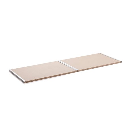 Shelf TOUGH, chipboard, incl. reinforcement bar, 1800x600 mm