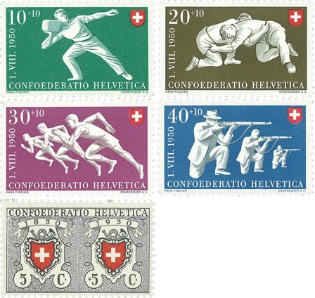 Schweiz 1950 - MICHEL 545/49 - Postfrisk