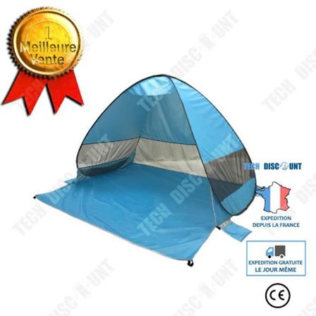 Strandtält - TECH DISCOUNT - Pop-up - UV-skydd - 4 eller 5 personer - Automatisk