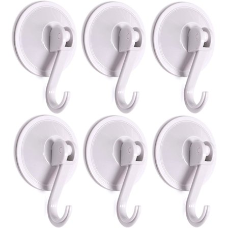 Sugkoppskrok, avtagbar sugkoppsväggkrok för toalett, badrum och kökshanddukshållare (liten storlek * 6-pack)