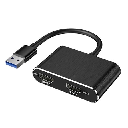 USB 3.0 till Dual HDMI-adapter Extern video Stödjer Windows