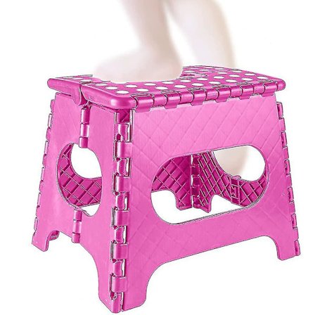 Fällbar Stege, 11 Tum Lättvikts Fällbar Plastpall Barn & Vuxna