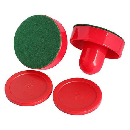 2 st/set 75 mm Luft Hockeybord Filt Pusher med 63 mm Puckklubba Målvakter