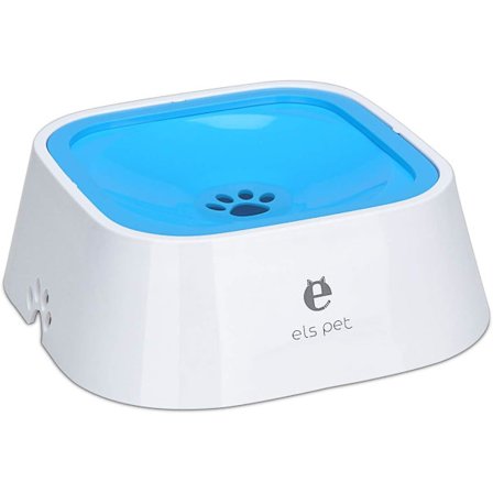 Floating Water Bowl Slow Water Dispenser Inget spill Anti-Overfl