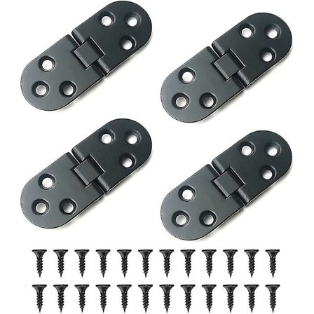 Flapphengsel, 4 stk. Svart sinklegering Folding Flapphengsel Dørflapphengsel Flapphengsel for skapmaskinvaretilbehør