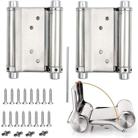 2 stk. Salondørhængsler Gond Svingdør Fjederhængsler Belastningskapacitet Op til 15 kg 76mm 3 tommer ([HK])