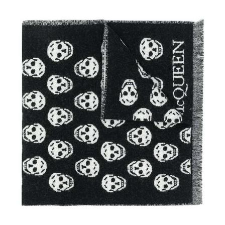 Alexander McQueen, Scarf Zwart, Heren, Maat:ONE Size,print