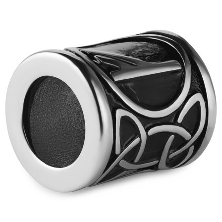 Kroužek do vousů Odinova runa stříbrné barvy pro muže - Kroužky a korálky do vousů