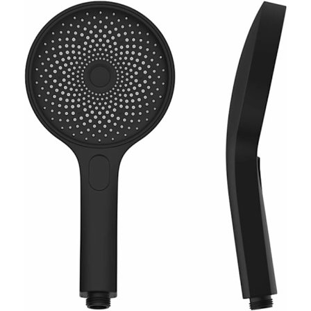 Brusehoved, stort håndbruser 130 mm. Håndholdt brusehoved med 3 stråletilstande, aftageligt brusehoved med højt tryk, premium brusehovedsæt. Spa-
