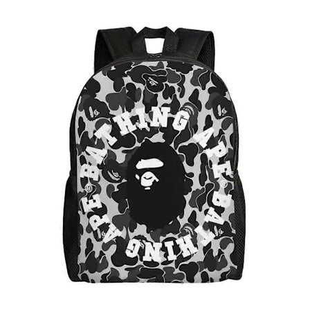 Bape Ryggsekk Tenåring Skolesekk Canvas Notatbok Ryggsekk Unisex-hjka1672