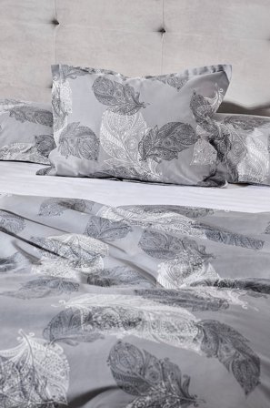 Jotex - Putetrekk i Sateng Grå - FANNY - Kjøp Putevar hos Jotex