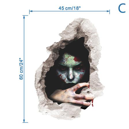 Halloween Klistermärke Skräckblod Print Klistermärken Glas Hona