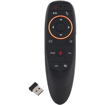 Air mus fjärrkontroll 2.4G trådlös röstfjärrkontroll och induktionsluft fjärrkontroll 6-axlig gyroskop, smart bärbar dator med TV-box