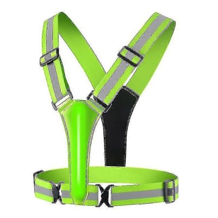 USB Oppladbar LED-vest med sikkerhetsindikator og refleksbelte, løpevest med 3 lysmoduser og 360 graders lysvinkel, for jogging-Z